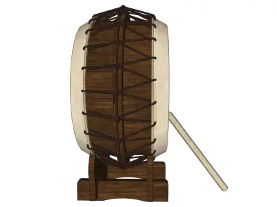 korean drum 02 3D model