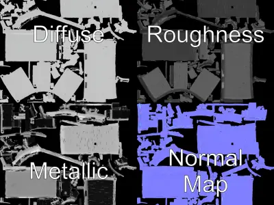 Shipping Container Model Pack  Detailed D Asset Low-poly 3D model