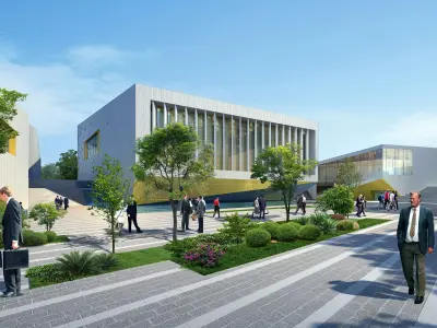 3Dmax fashion city commercial square building 384 3D model