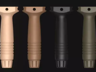 KAC Vertical Foregrip Attachment - Game Asset Low-poly 3D model