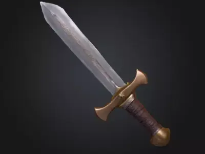 Steel Smallsword Low-poly 3D model