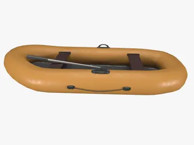 Boat - Lifeboat Low-poly 3D model