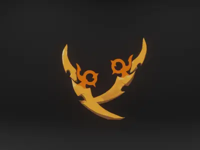 Fantasy Artix Axe Pack  Low-poly 3D model