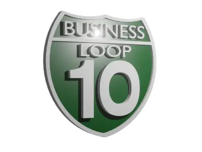 Sign Highway Business Loop 10 3D model
