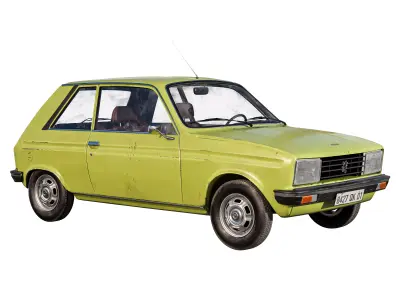 Peugeot 104 - 1970s Retro French Hatchback 3D model