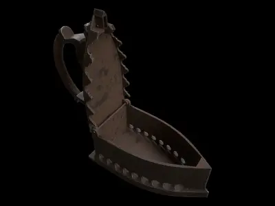 Old Soviut Iron - Model and Textures Low-poly 3D model Low-poly 3D model