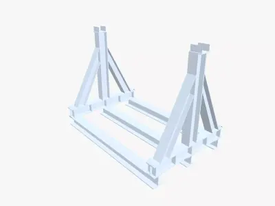Industrial Storage Rack Low-poly 3D model