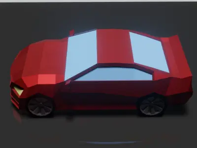 common car Low-poly 3D model