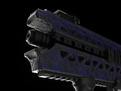 FN M29 purple Infantry Rifle 3D model