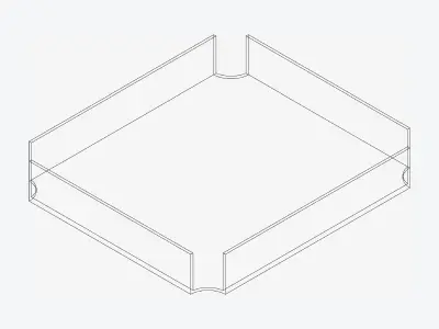 Furniture - Contemporary - Bond - Tray Wide Low-poly 3D model