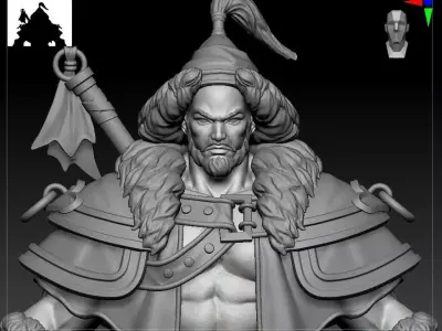 Ancient people warrior soldiers east 3D model purchase