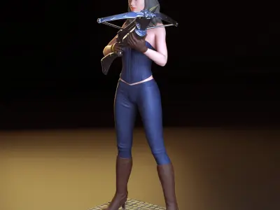Van Helsing Girl 3D print model