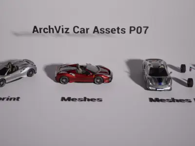 ArchViz Car Assets P07 - Unreal Engine 5 3D model