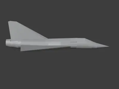 Low Poly Fighter Model jet 3D model