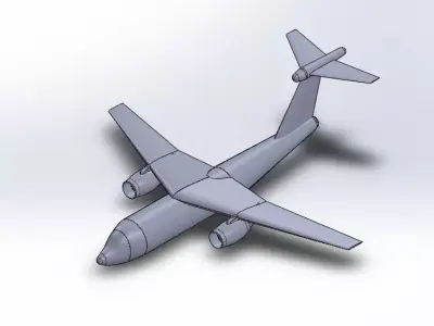 Fictional aircraft An-74-300TK Inspired series 3D model 3D model