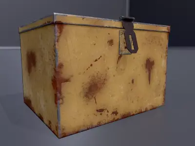 Metal Box Low-Poly Gameready PBR model Low-poly 3D model