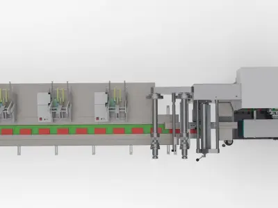 Automatic card issuing and packing machine 3D model