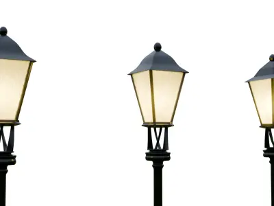 Lamppost Model Three Pack- Three Super Realistic Lamppost Models 3D model