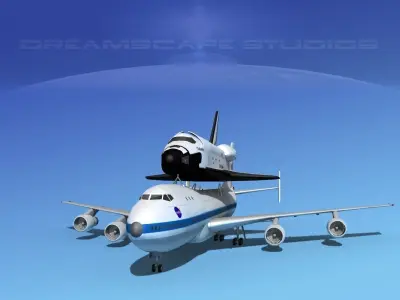 STS Space Shuttle Columbia Transport MP 2-2 747  3D model