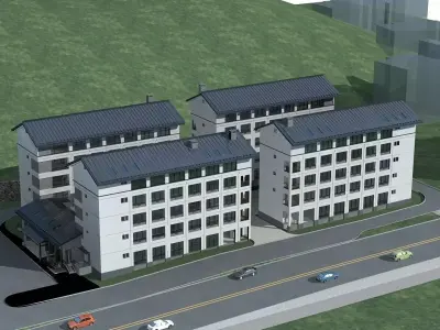 Hospital Building 3D model 16