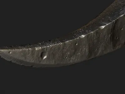 Antique Knife Game Ready Low-poly 3D model