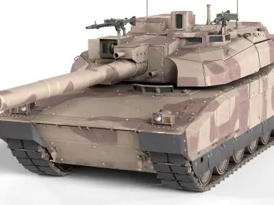 AMX-56 Leclerc tank Low-poly 3D model