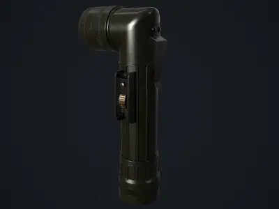 Military Flashlight - PBR Game Ready Low-poly 3D model