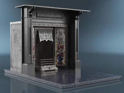 Classical Antique Fireplace 3D model