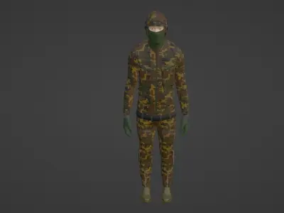 Soldier - III Low-poly 3D model