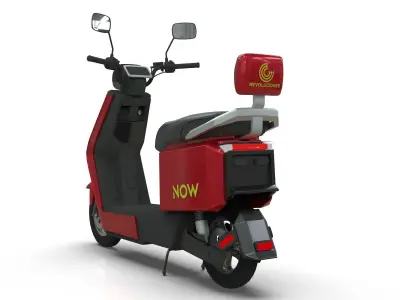 Electric scooter 3D model 4