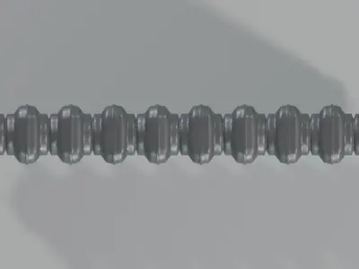 Classic Cast Iron Radiator 2C10 Low-poly 3D model