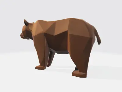 Lowpoly bear Low-poly 3D model purchase