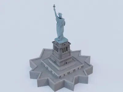 The Statue Of Liberty-NY Low-poly 3D model