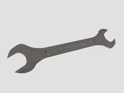 Spanner wrench Low-poly 3D model purchase