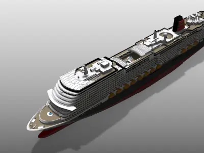 MS Queen Anne Cunard new cruise ship printable model 3D print model