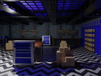 Workshop Low-poly 3D model buy