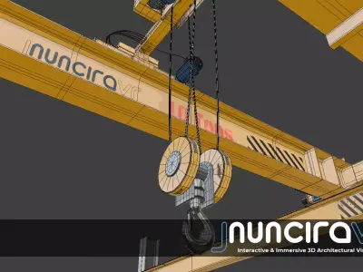 Bridge Crane Low-poly 3D model