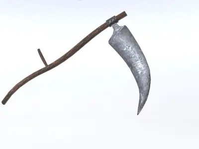Zombie Scythe Low-poly 3D model