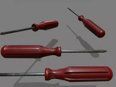 screwdriver Low-poly 3D model 26