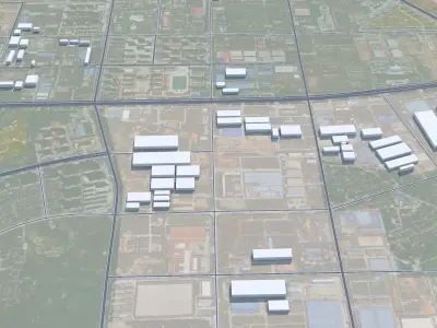 Fuzhou Jiangxi China 25km Free low-poly 3D model