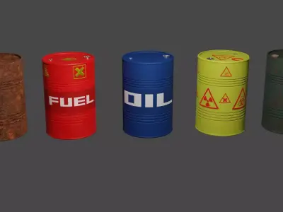 Barrel for fuel Free low-poly 3D model