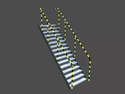 Stair Low-poly 3D model shop