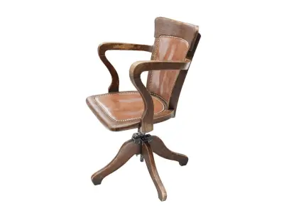 Antique desk chair 3D model