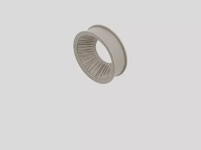 Industrial Factory Ventilation Duct Segment for 3D print 3D model