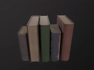 Old Books 3D Model Low-poly 3D model