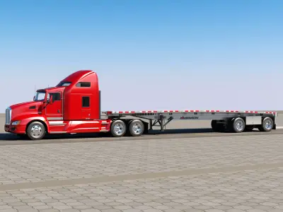  Kenworth T660 Flatbed 3D model