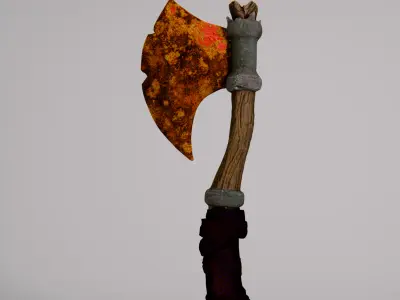 4 BATTLE WEAPONS Low-poly 3D model