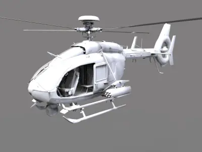 helicopter 3d military Low-poly 3D model