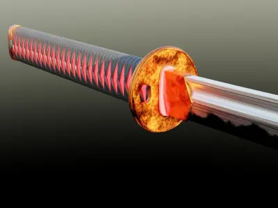 Katana sword Free 3D model get