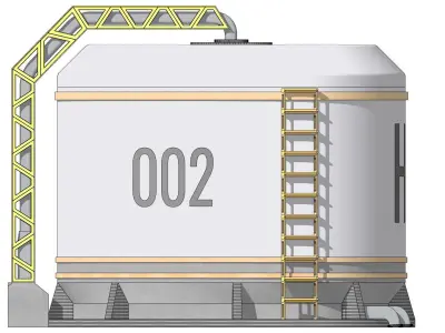 Sci fi Water Tank 002 3D model